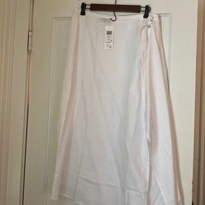Eileen Fisher White Wrap Maxi Skirt